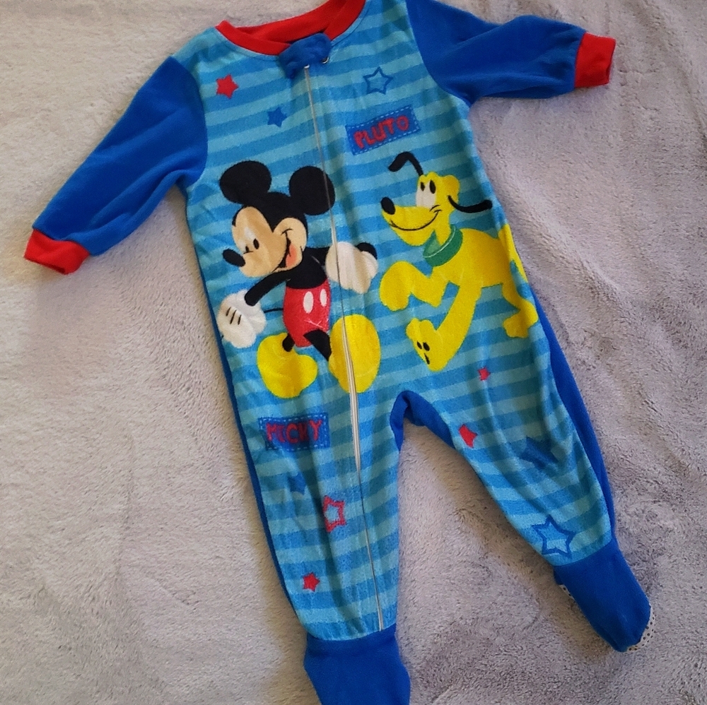 Mickey Mouse foot pajamas